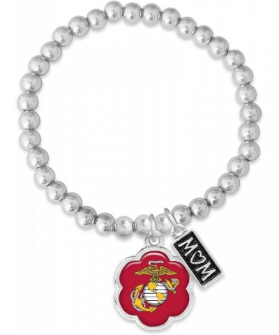 U.S. Marines Hazel Mom Charm Bead Stretch Bracelet Jewelry Gift $14.27 Bracelets