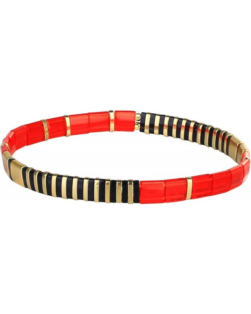 Women Tila Multi Color Stretch Bracelets Tile Enameled Alloy Friendship Bracelets Handmade Cuffs Jewelry Gift 06O $10.79 Brac...