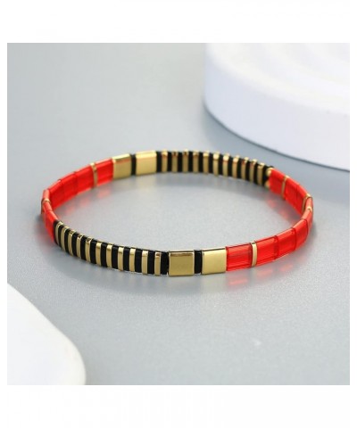 Women Tila Multi Color Stretch Bracelets Tile Enameled Alloy Friendship Bracelets Handmade Cuffs Jewelry Gift 06O $10.79 Brac...