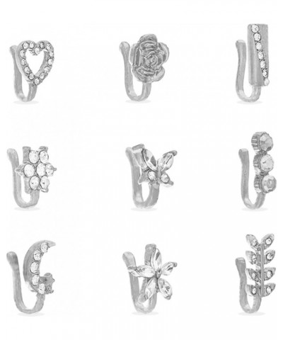 Nose Rings Exquisite Non Pierced Ear Cuffs Fine Workmanship Accessory Silver $5.29 Body Jewelry