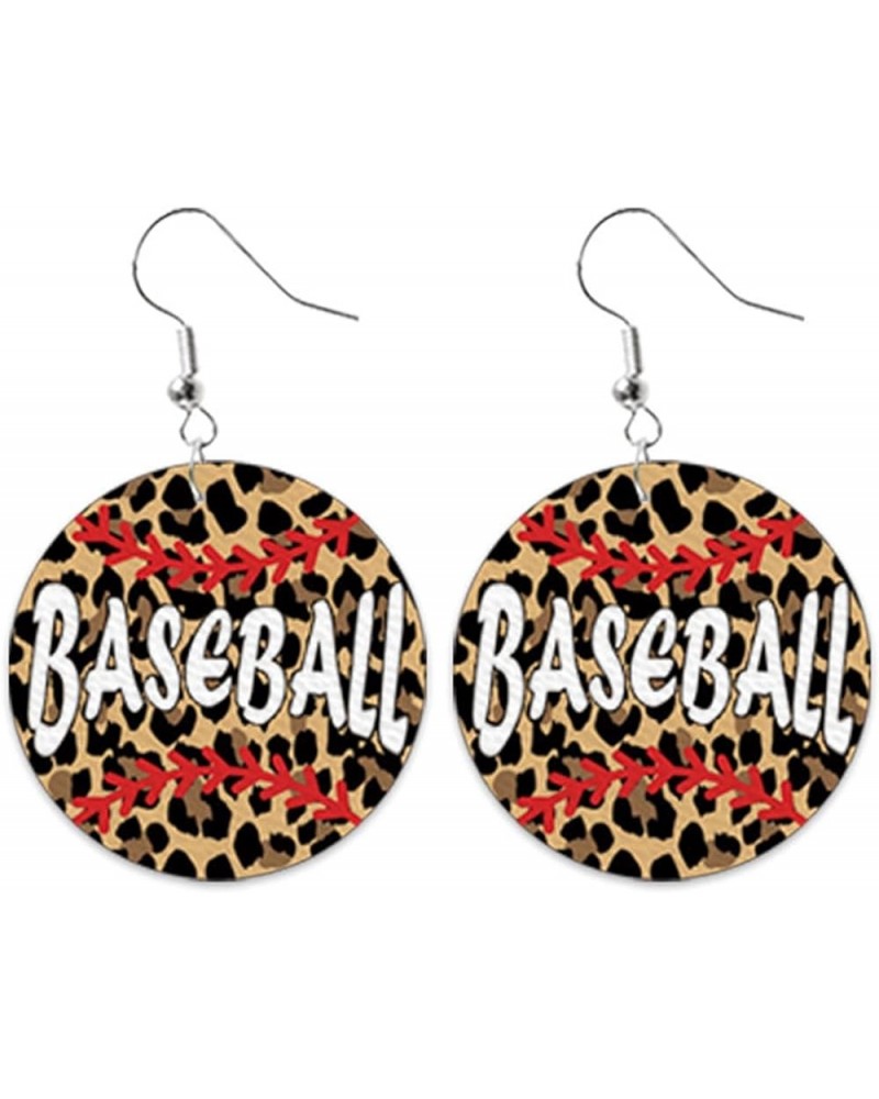 Retro Sports Ball Leather Dangle Earrings Baseball Basketball Soccer Volleyball Shape Earrings for Women Girls Jewelry E $6.1...