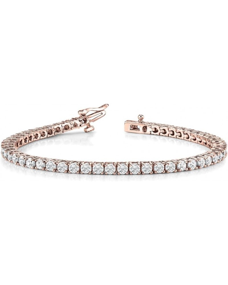 14K Gold Diamond Tennis Bracelet with 2 – 14 CTW Lab Grown Diamonds, E-F, VS1-VS2 Diamond Bracelet 7 9 CTTW Rose Gold $2.00 O...