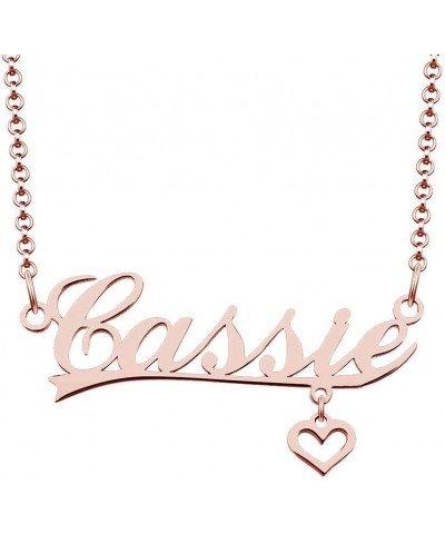 Personalized Name Necklace Rose Gold Customized Pendant Costom Cassie $10.79 Necklaces