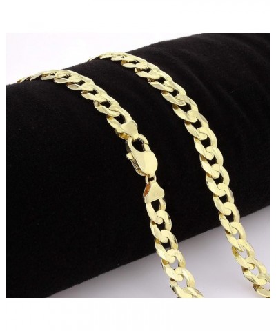 9mm Solid 14k Gold Cuban Link Chain - 9mm Heavy Solid Golden Chain Flat Curb Link Necklace - Mens Jewelry Made with Hypoaller...