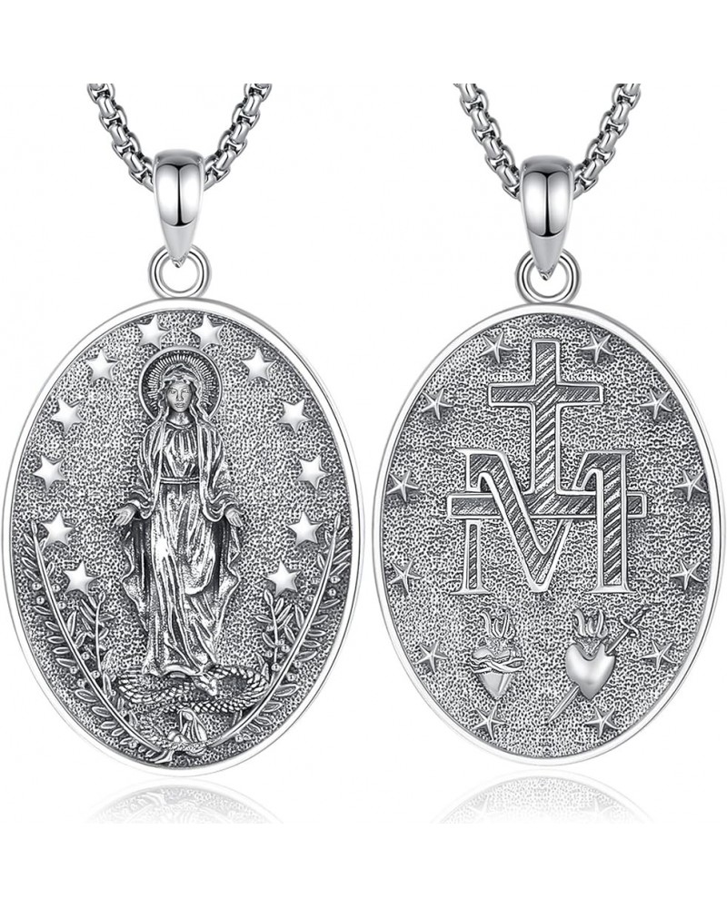 Unique Religious Gifts for Men Women, St. Michael/St. Christopher/St. Benedict/Virgin Mary Pendant Necklaces Virgin Mary - Cu...