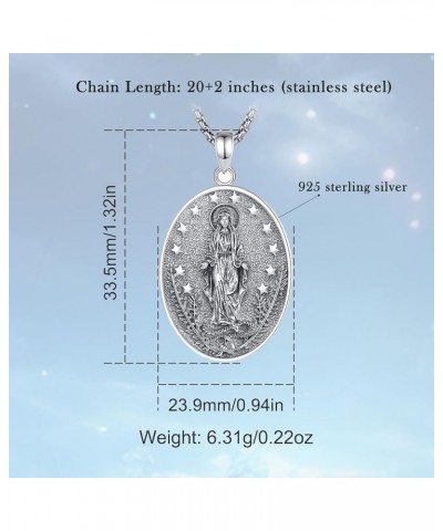 Unique Religious Gifts for Men Women, St. Michael/St. Christopher/St. Benedict/Virgin Mary Pendant Necklaces Virgin Mary - Cu...