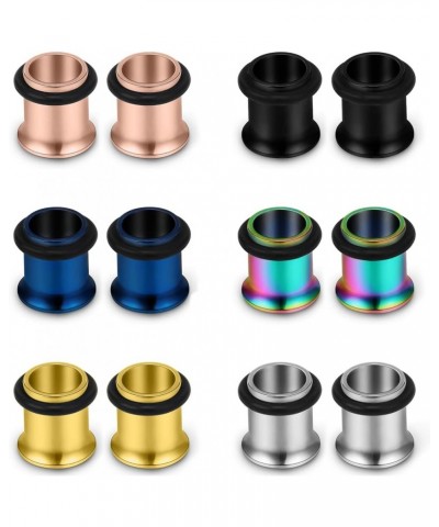 12G 10G 8G 6G 4G 2G 0G 00G 316L Surgical Stainless Steel Ear Gauges Tunnel Plug Earrings Expander Stretcher Piercings Jewelry...