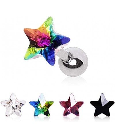 316L Surgical Steel Star Prism Cartilage Earring Clear $8.83 Earrings