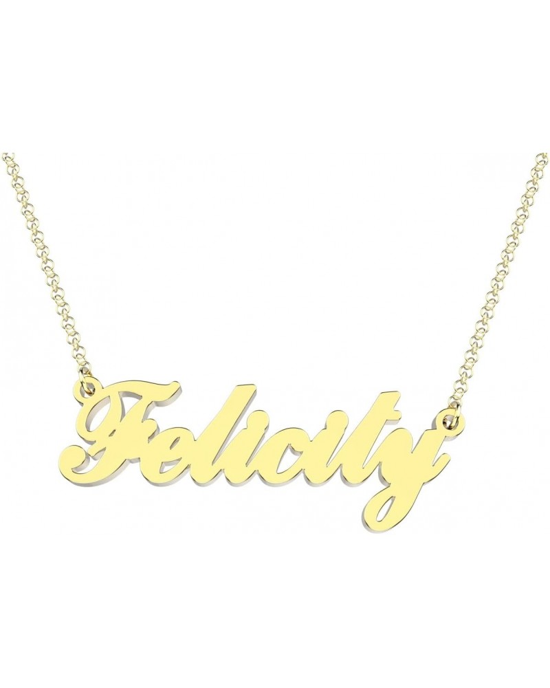 Letter F Personalized Name Necklace Dainty Name Plate Necklace Jewelry Personalized Gifts for Women Teen Girls $8.69 Necklaces