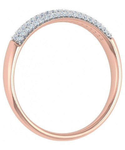 1/4 Carat Classic Pave SetDiamond Wedding Band Ring in 10K Gold Rose Gold $77.00 Bracelets