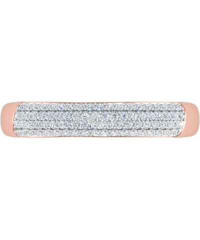 1/4 Carat Classic Pave SetDiamond Wedding Band Ring in 10K Gold Rose Gold $77.00 Bracelets