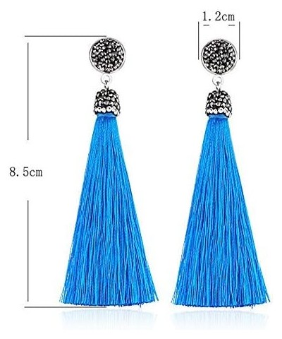 Crystal Silk Tassel Rhinestone Cap Fringe Dangle Stud Earrings or Pendant Accessories (Dangle Earrings (Style 1), 24 Champagn...