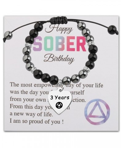 AA Sober Recovery Bracelet 1 Year 2 Years 3 Years 5 Years Happy Sober Birthday Gift Recovery Sobriety Gift AA 3 years $9.82 B...