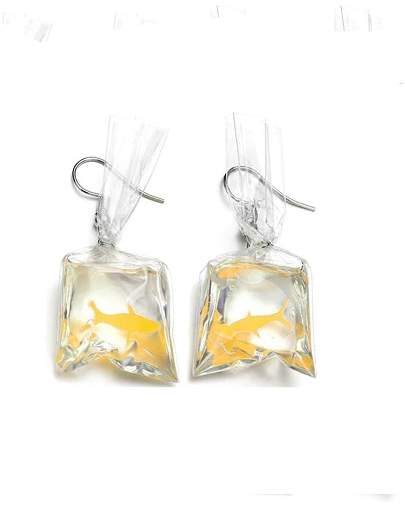 Women Funny Candy Cherry Goldfish Water Bag Shape Dangle Hook Earrings Female Charm Jewelry Small Tail Goldfish-Yellow $4.47 ...