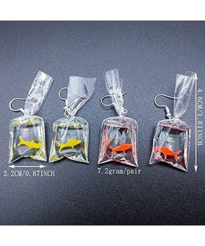 Women Funny Candy Cherry Goldfish Water Bag Shape Dangle Hook Earrings Female Charm Jewelry Small Tail Goldfish-Yellow $4.47 ...