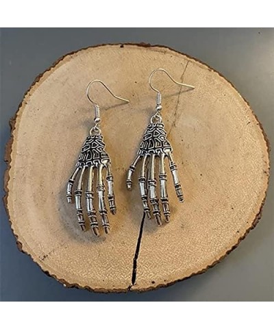 Skeleton Hand Earrings Halloween Earrings Dangle Earrings for Women Girls Jointed Skull Skeleton Dangle Long Earrings Hallowe...