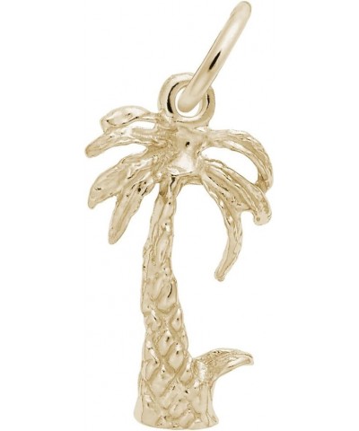 Palm Tree Charm Pendant Available in Gold or Sterling Silver Yellow Gold 14K $16.50 Pendants