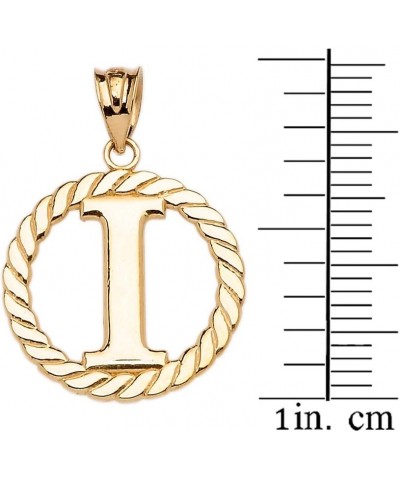 10k Yellow Gold Roped Circle "A-Z" Initial Pendant Necklace 18.0 Inches I $76.99 Necklaces