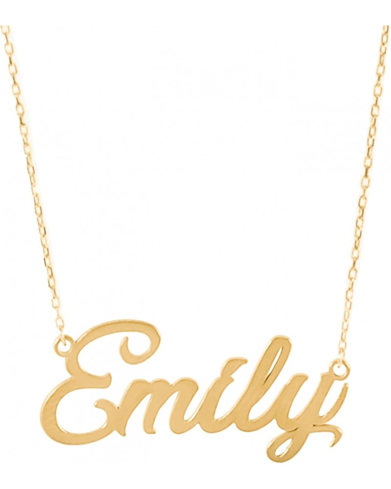 14K Solid Gold Custom Name Necklace For Women, Name Necklace Personalized, Nameplate Customized Pendant, Personalized Jewelry...