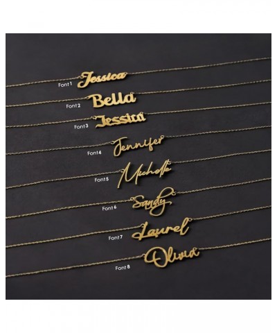 14K Solid Gold Custom Name Necklace For Women, Name Necklace Personalized, Nameplate Customized Pendant, Personalized Jewelry...