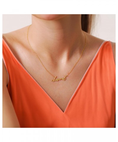 14K Solid Gold Custom Name Necklace For Women, Name Necklace Personalized, Nameplate Customized Pendant, Personalized Jewelry...