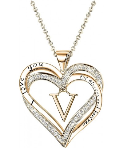 Necklace with Kids Initials Letters Heart Women's Neck Clavicle 26 Letter Necklace Chain Fashion Love Necklaces & Pendants Si...