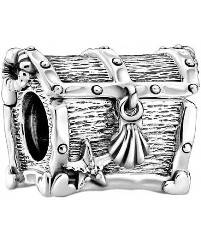 Chest of Treasure Charm Authentic 925 Sterling Silver Seashell Starfish Bead for Women European Bracelet Travel Box Charm $12...