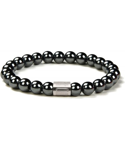 8mm Genuine Gemstone Stretch Bracelet for Women Men Unisex, Natural Energy Crystal Stone Beads, Classic Simple Design Cuff Bi...