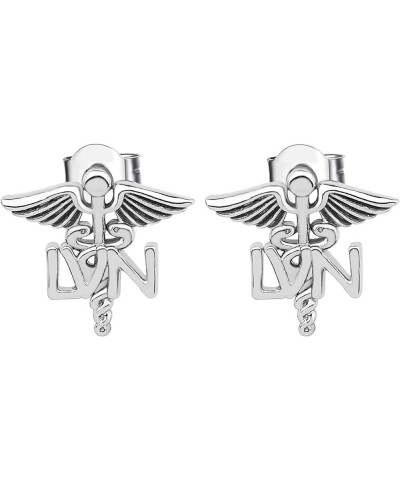 Medical Symbol Studs RN/LPN/LVN/BSN/MA/PA/NP Earrings Medicine Caduceus Angel Nursing Gift for Doctor Nurse LVN Earrings $6.7...