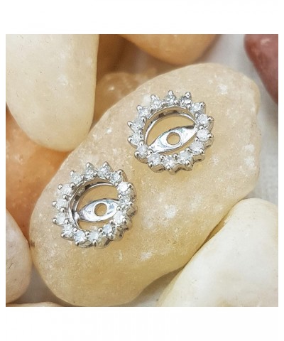 0.30 ctw Round White Diamond Circular Shaped Removable Earring Jackets for Women in 925 Sterling Silver $45.52 Earrings