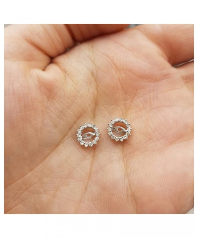 0.30 ctw Round White Diamond Circular Shaped Removable Earring Jackets for Women in 925 Sterling Silver $45.52 Earrings