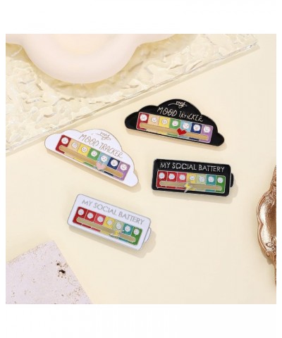 Social Battery Pin for Women My Social Battery Slider Pin for Girl Battery Enamel Pin Interactive Mood Pins Fun Enamel Emotio...