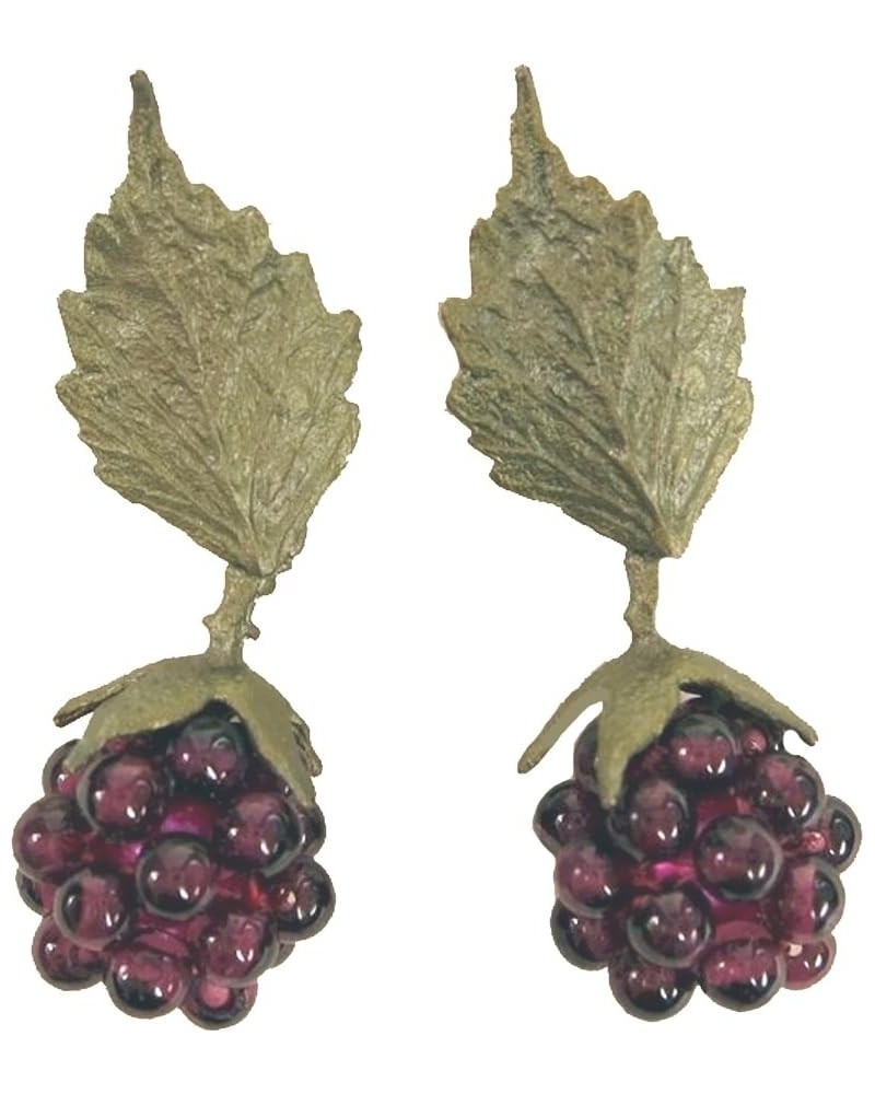 Raspberry Post Hanging Earrings for Silver Seasons… $54.56 Earrings