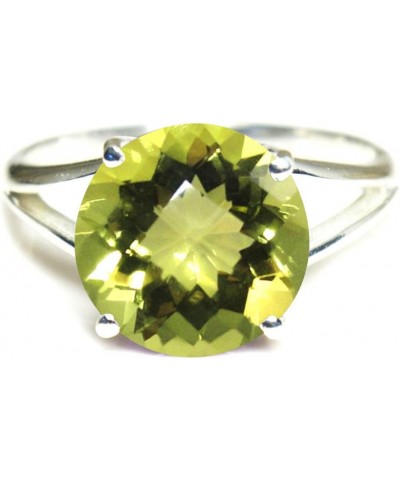 Choose Your Color Natural Gemstone Sterling Silver Ring Round Cut Birthstone Handmade Sizes 5-12 Natural-Lemon Quartz $13.86 ...