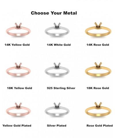 Choose Your Color Natural Gemstone Sterling Silver Ring Round Cut Birthstone Handmade Sizes 5-12 Natural-Lemon Quartz $13.86 ...