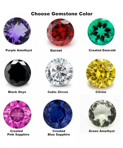 Choose Your Color Natural Gemstone Sterling Silver Ring Round Cut Birthstone Handmade Sizes 5-12 Natural-Lemon Quartz $13.86 ...