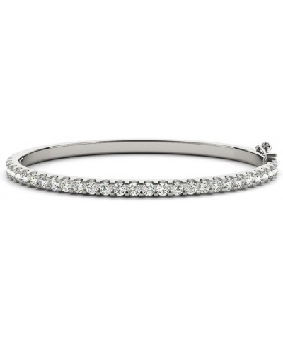 LAB GROWN Diamond Bangle Bracelet Ultra Premium Collection (E-F Color, VS2-SI1 Clarity) White Gold 1.0 carats $316.80 Bracelets