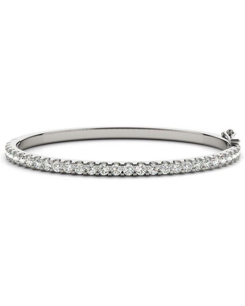 LAB GROWN Diamond Bangle Bracelet Ultra Premium Collection (E-F Color, VS2-SI1 Clarity) White Gold 1.0 carats $316.80 Bracelets