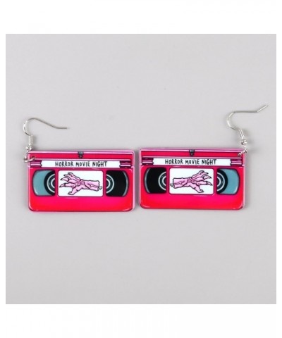 Personality Cassette Tape Dangle Earrings Acrylic Punk Funny Earrings for Women Girls 3Pairs B $6.15 Earrings