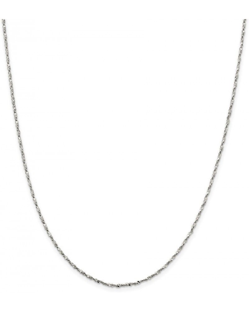 Solid 925 Sterling Silver 1.6mm Twisted Serpentine Chain Necklace - with Secure Lobster Lock Clasp 18.0 Inches $33.48 Necklaces