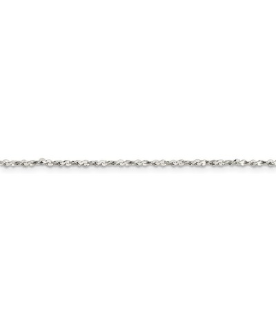 Solid 925 Sterling Silver 1.6mm Twisted Serpentine Chain Necklace - with Secure Lobster Lock Clasp 18.0 Inches $33.48 Necklaces