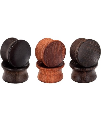 Wood Saddle Plugs Set Natural Ear Gauges Tunnels Plugs Stretchers 0G-30mm 6 PCS | 16mm(5/8") $7.94 Body Jewelry