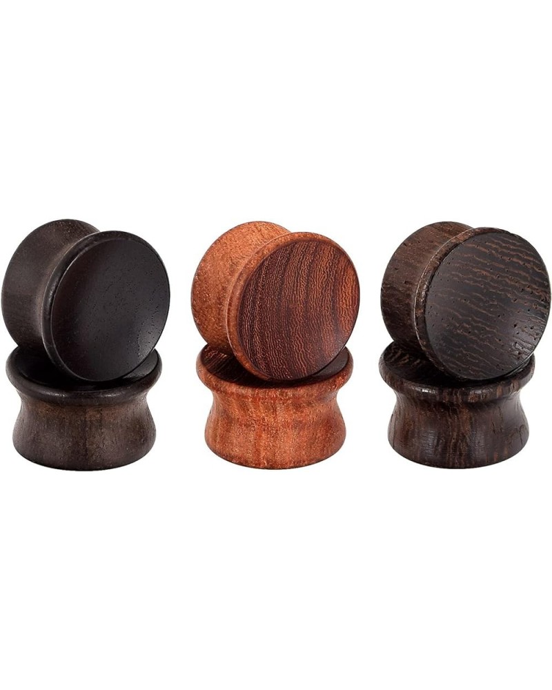 Wood Saddle Plugs Set Natural Ear Gauges Tunnels Plugs Stretchers 0G-30mm 6 PCS | 16mm(5/8") $7.94 Body Jewelry