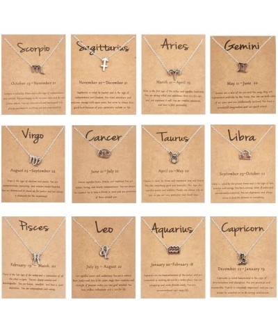 Zodiac Layer Necklaces for Women Girls | Retro 14K Silver Plated 12 Constellation Pendant Necklace | 18 inch Chain, Astrology...