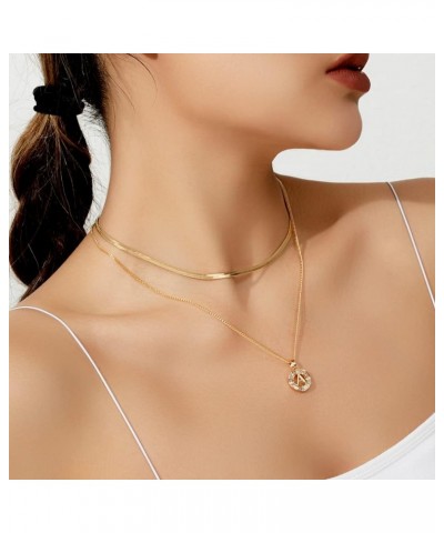 Gold Initial Necklaces for Women Girls Dainty Jewelry for Women 18k Plated Layered Letter Necklace I-Layered $8.39 Necklaces