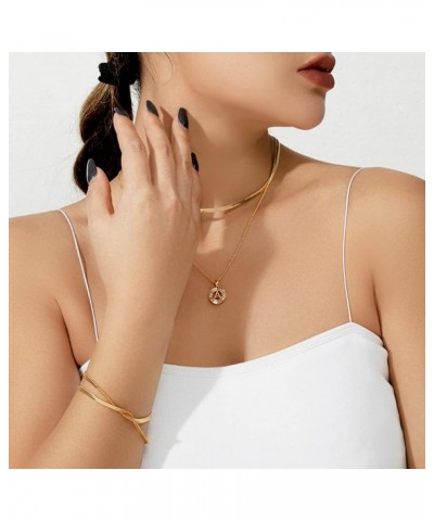 Gold Initial Necklaces for Women Girls Dainty Jewelry for Women 18k Plated Layered Letter Necklace I-Layered $8.39 Necklaces