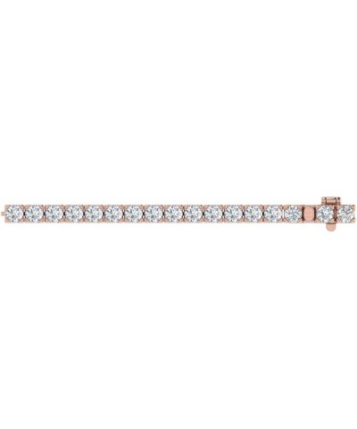 2 to 7 Carat Diamond Tennis Bracelet in 14K Gold (7 Inch) - IGI Certified (I1-I2 Clarity) Rose Gold 4.0 carats $777.10 Bracelets