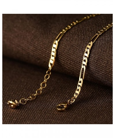 Gold Anklet for Women, 14K Gold Plated Trendy Dainty Link Chain Ankle Bracelets Adjustable Anklets Handmade Simple Jewelry Gi...