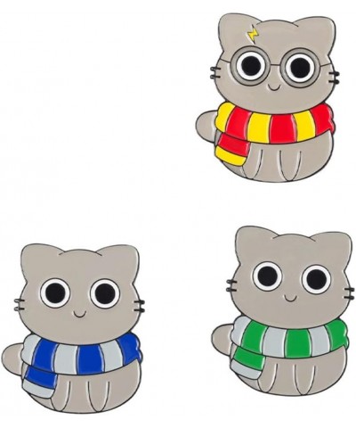 4PS Cartoon Cat Scarf Brooch Enamel Pins Cute Magic Animal Brooches Lapel Pins Badge Jacket Backpack Gift for Women Men $6.84...