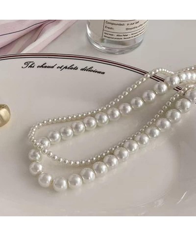 Dainty Adjustable Imitation Pearl Necklace Choker Tassel Baroque Necklace For Women Mother Daughter Valentine Jewelry for Gir...